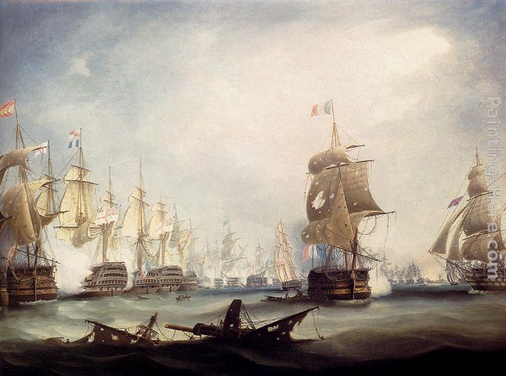 The Battle Of Trafalgar, 1805 painting - Thomas Buttersworth The Battle Of Trafalgar, 1805 art painting
